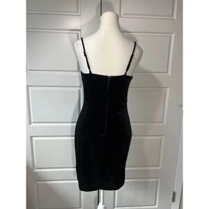 Black Velvet Spaghetti Strap Dress